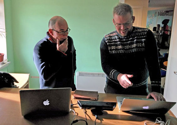 Adam Van Sertima (left) is a doctoral researcher at Concordia University's TAG Centre. Photo courtesy Adam van Sertima.